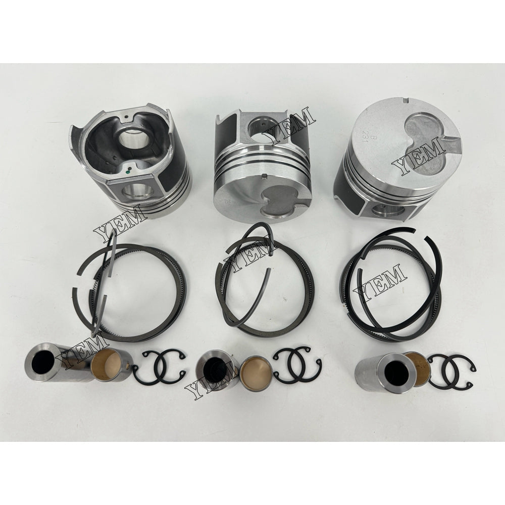 YEM Parts 3X Piston With Rings For Isuzu 3AE1 diesel engine spare parts For Isuzu