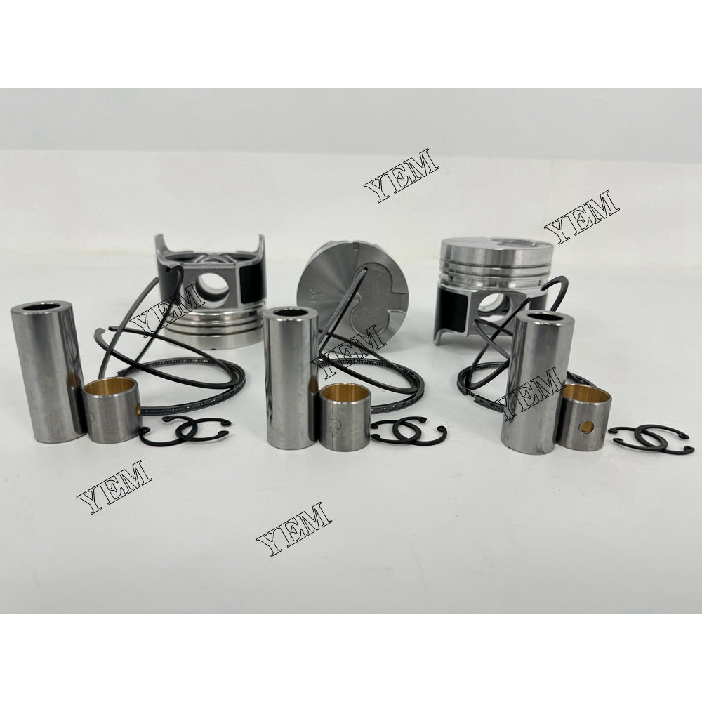 YEM Parts 3X Piston With Rings For Isuzu 3AE1 diesel engine spare parts For Isuzu