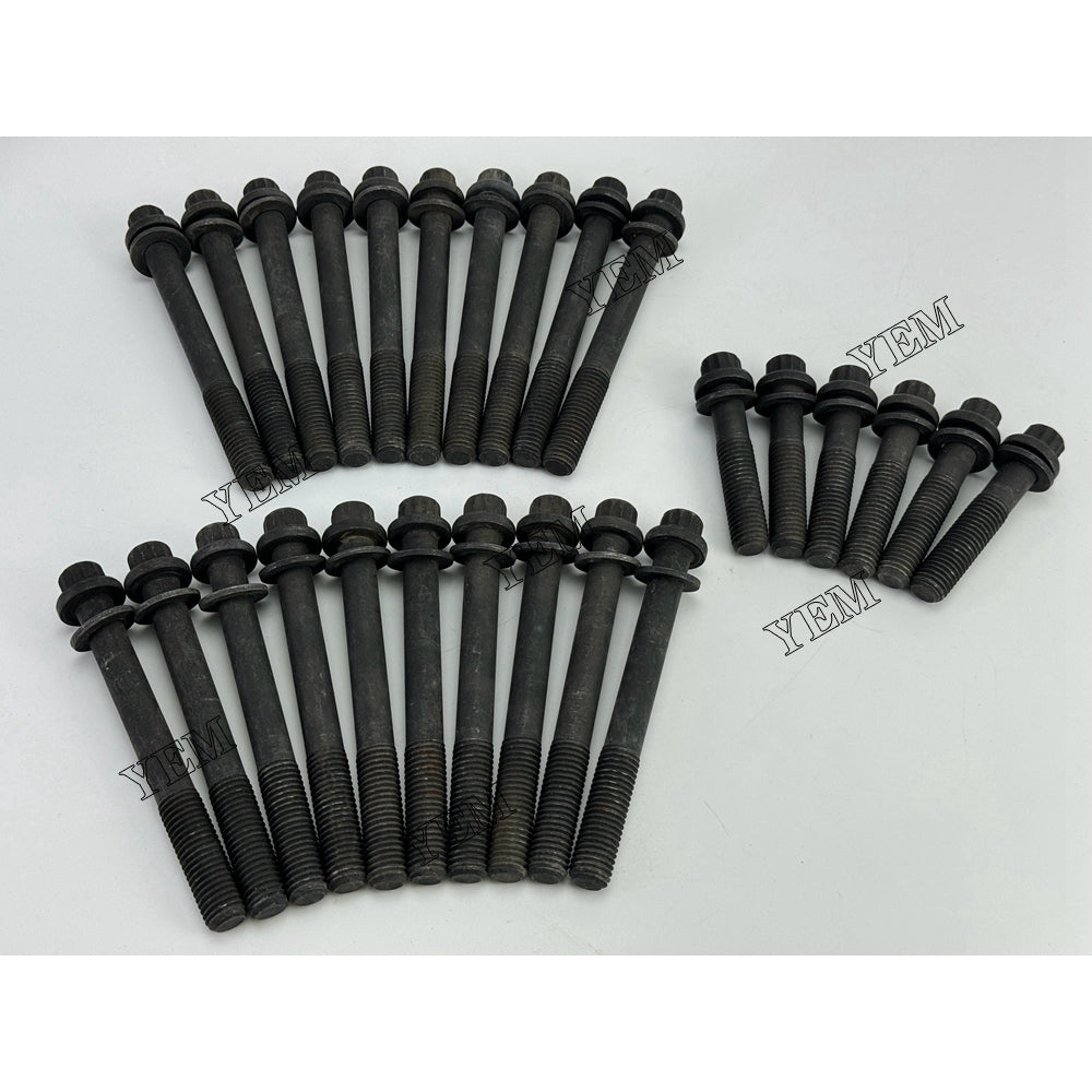 YEM Parts 26X 1-09070043-1 1-09070044-1 Cylinder Head Bolt For Isuzu 6SD1 truck Engine
