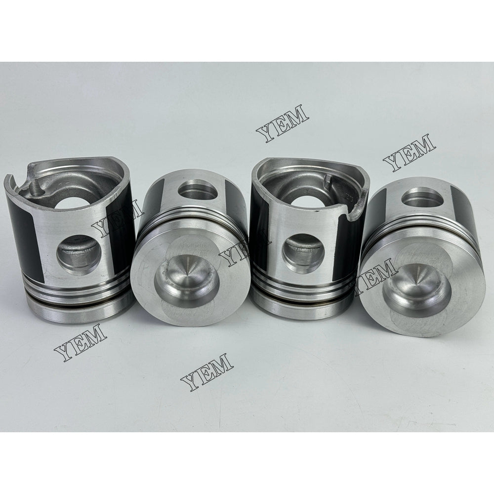 YEM Parts 4X 4151131 Piston std size 102mm For Deutz BF4L913 TML Unidachs 300 S excavator For Deutz