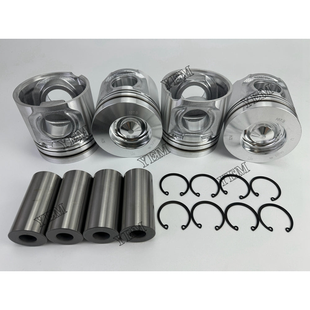 YEM Parts 4X 04501353 04295313 04501346 Piston std size 108mm For Deutz BF4M1013 For Deutz