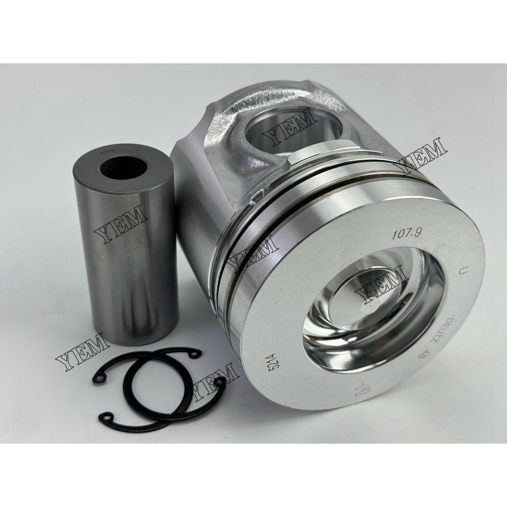 YEM Parts 4X 04501353 04295313 04501346 Piston std size 108mm For Deutz BF4M1013 For Deutz