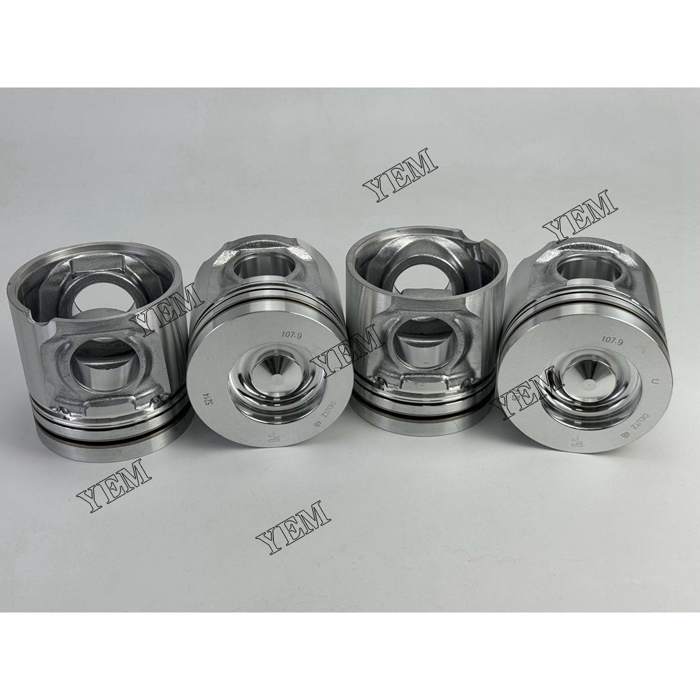 YEM Parts 4X 04501353 04295313 04501346 Piston std size 108mm For Deutz BF4M1013 For Deutz