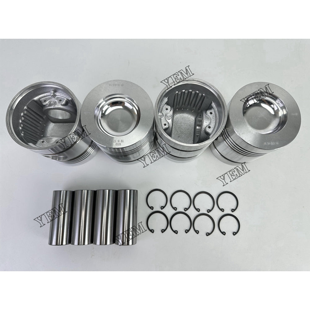 YEM Parts 4X Piston std size 98mm For Perkins 4.236 generator set Engine For Perkins