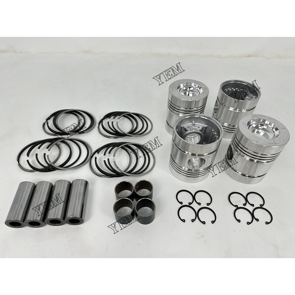 YEM Parts 4X Piston With Rings For Perkins 4.236 generator set Engine