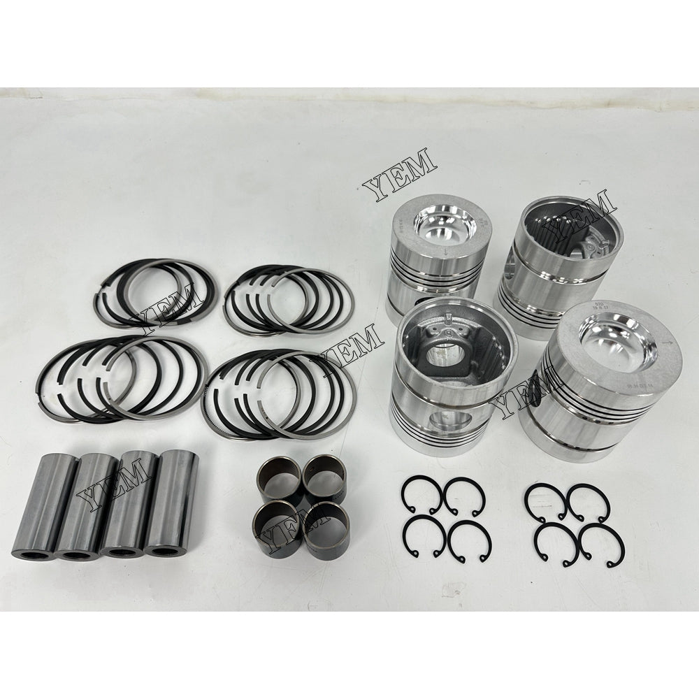 YEM Parts 4X Piston With Rings For Perkins 4.236 generator set Engine For Perkins
