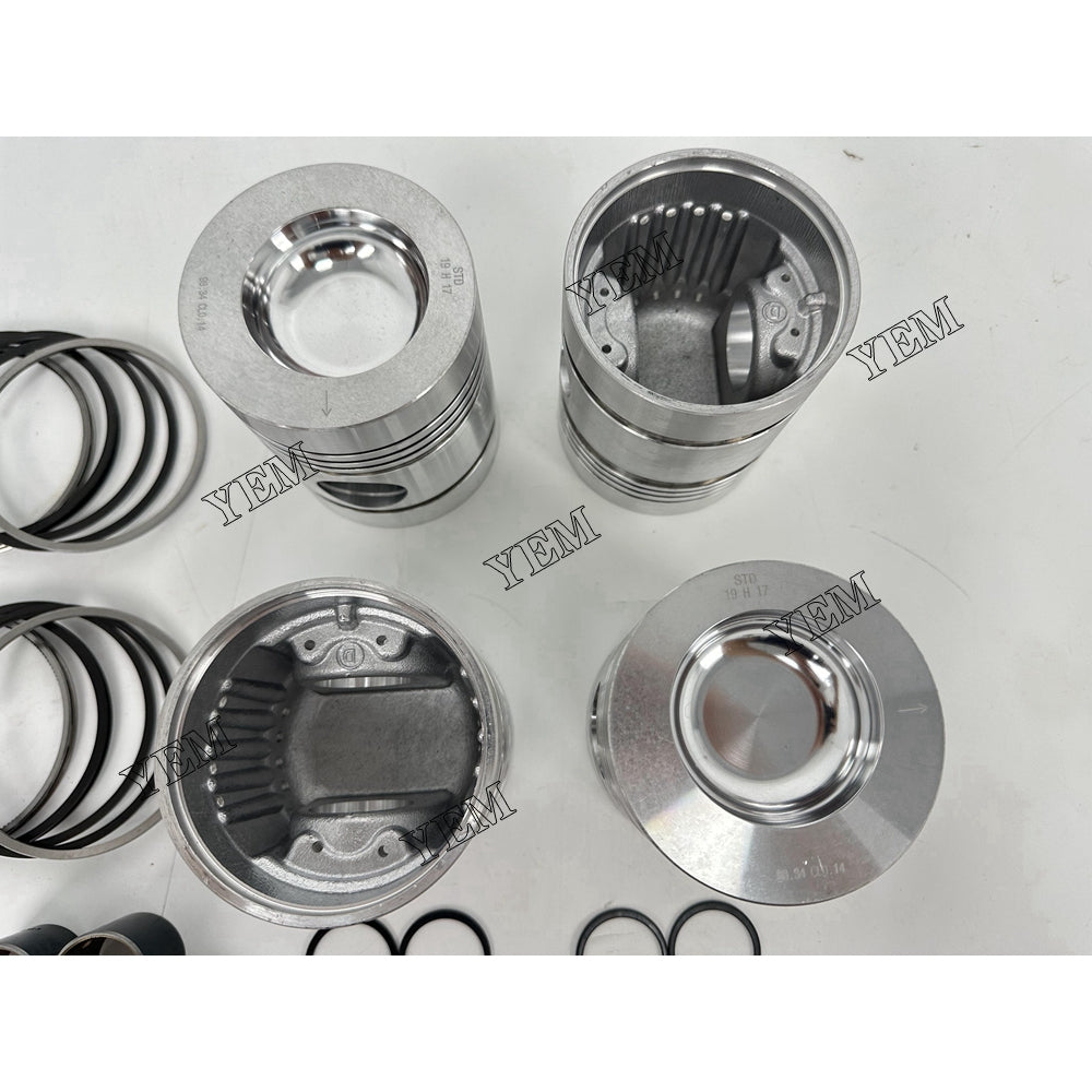 YEM Parts 4X Piston With Rings For Perkins 4.236 generator set Engine For Perkins