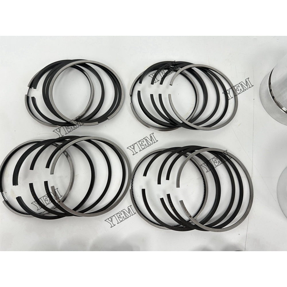 YEM Parts 4X Piston With Rings For Perkins 4.236 generator set Engine For Perkins