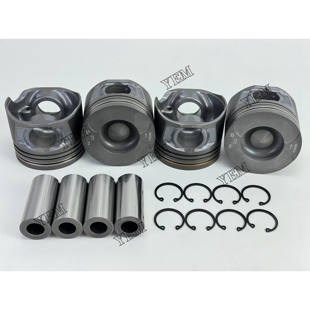 YEM Parts 4X Piston std size 96mm For Toyota 1KD 40-8 FD 45 N Blade diesel forklift Engine
