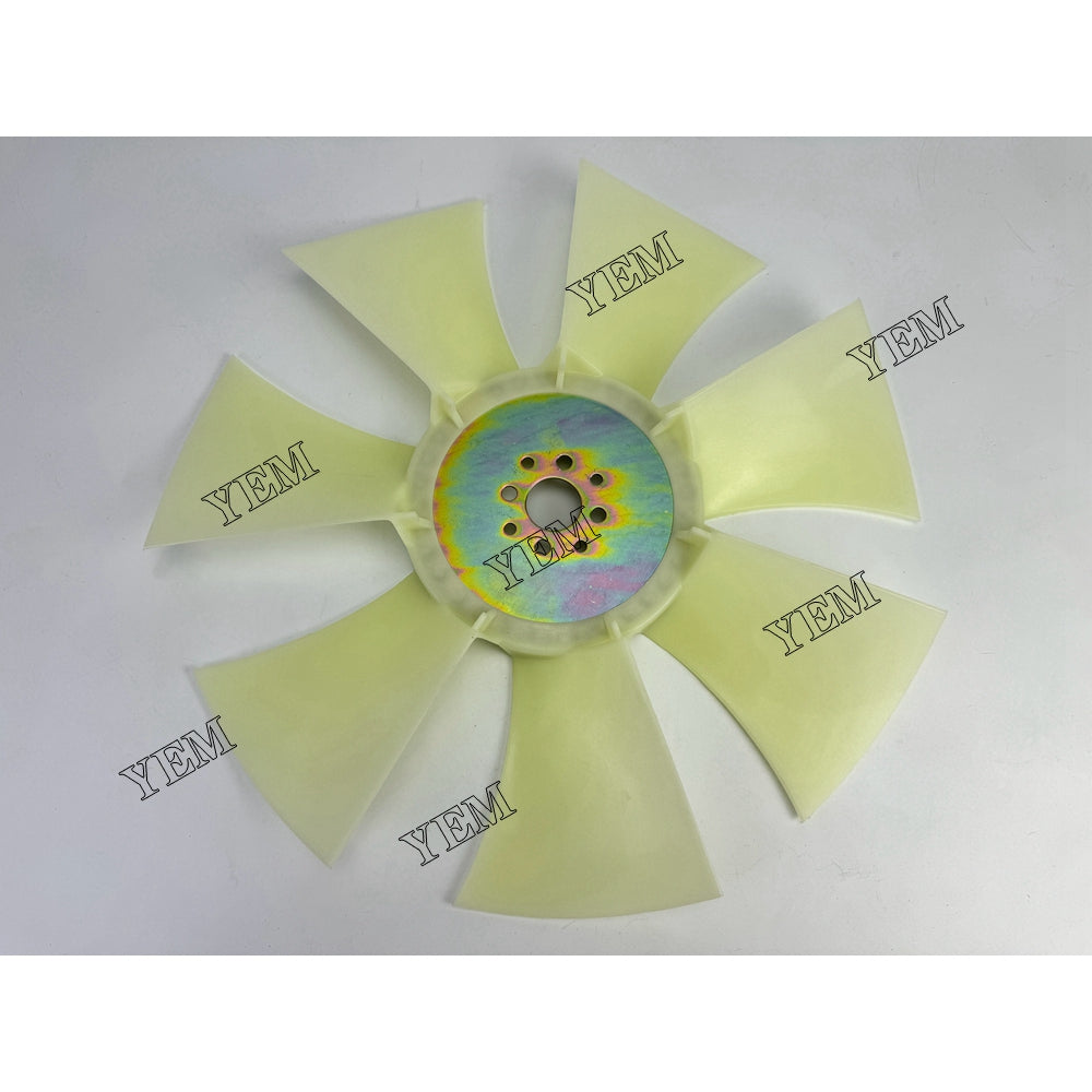 YEM Parts Fan Blade 8 holes7 Blade For Yanmar 4TNE98 Neuson 8002 excavator Engine