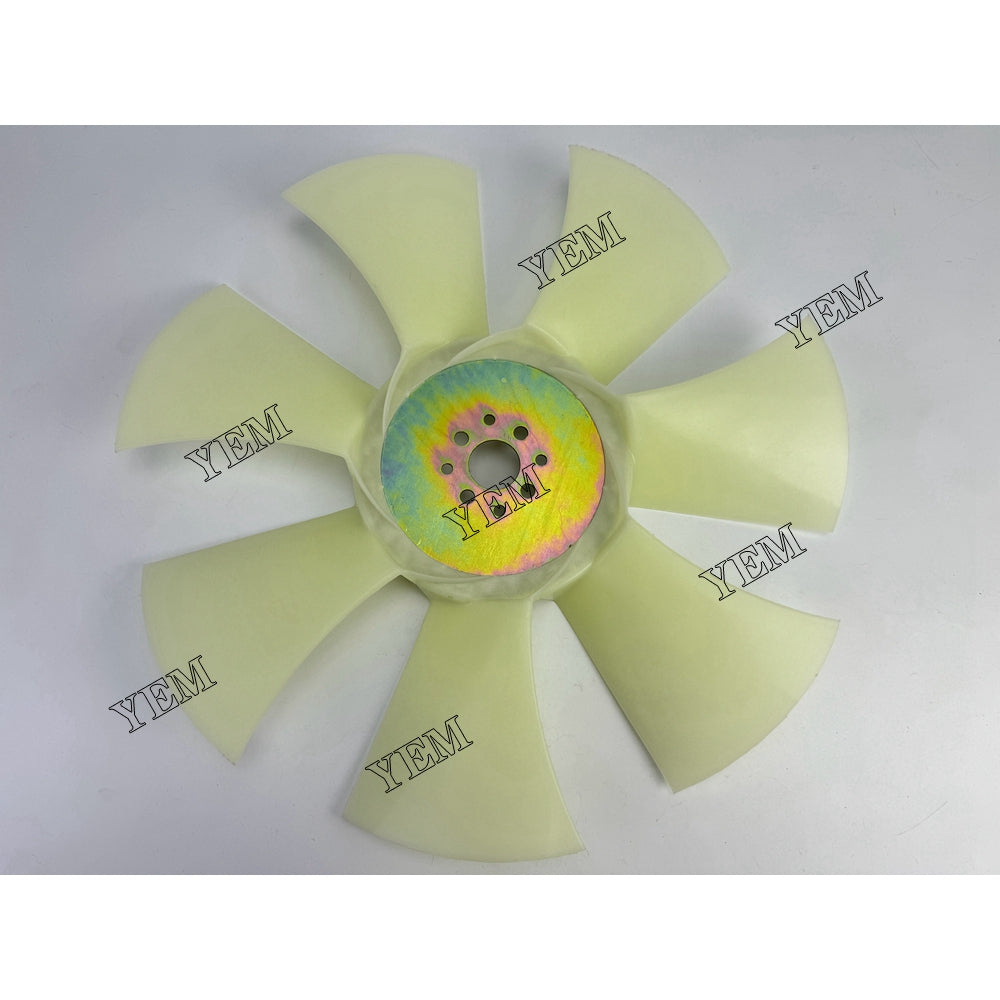 YEM Parts Fan Blade 8 holes7 Blade For Yanmar 4TNE98 Neuson 8002 excavator Engine