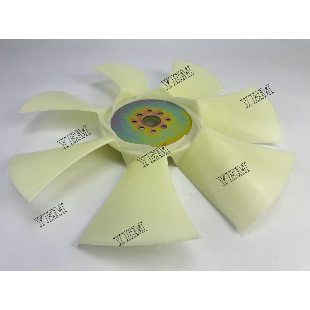 YEM Parts Fan Blade 8 holes7 Blade For Yanmar 4TNE98 Neuson 8002 excavator Engine