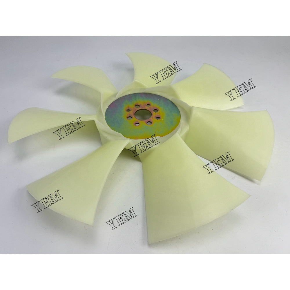 YEM Parts Fan Blade 8 holes7 Blade For Yanmar 4TNE98 Neuson 8002 excavator Engine