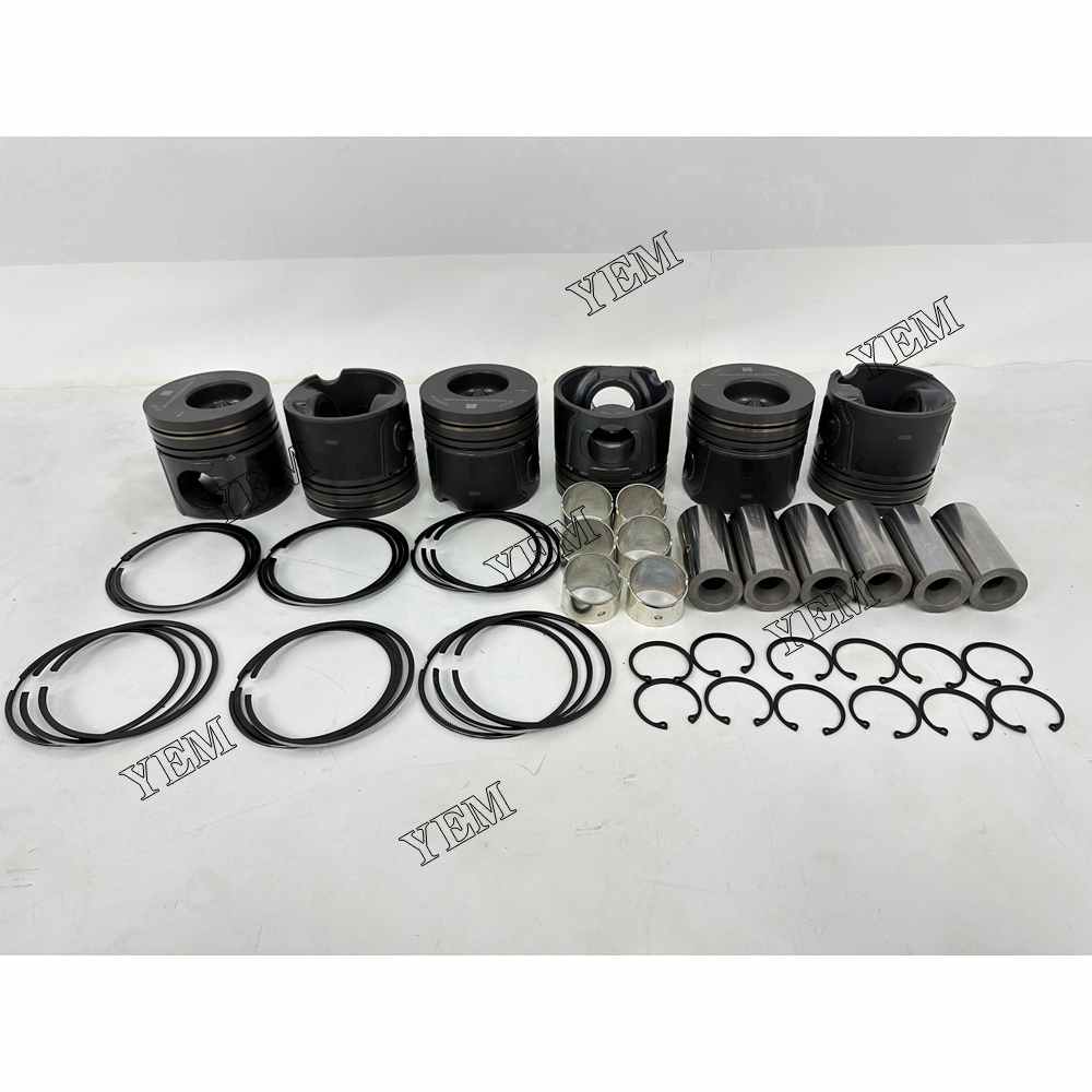 YEM Parts 6X 5343091 Piston With Rings For Cummins 6LTAA9.3 Engine For Cummins
