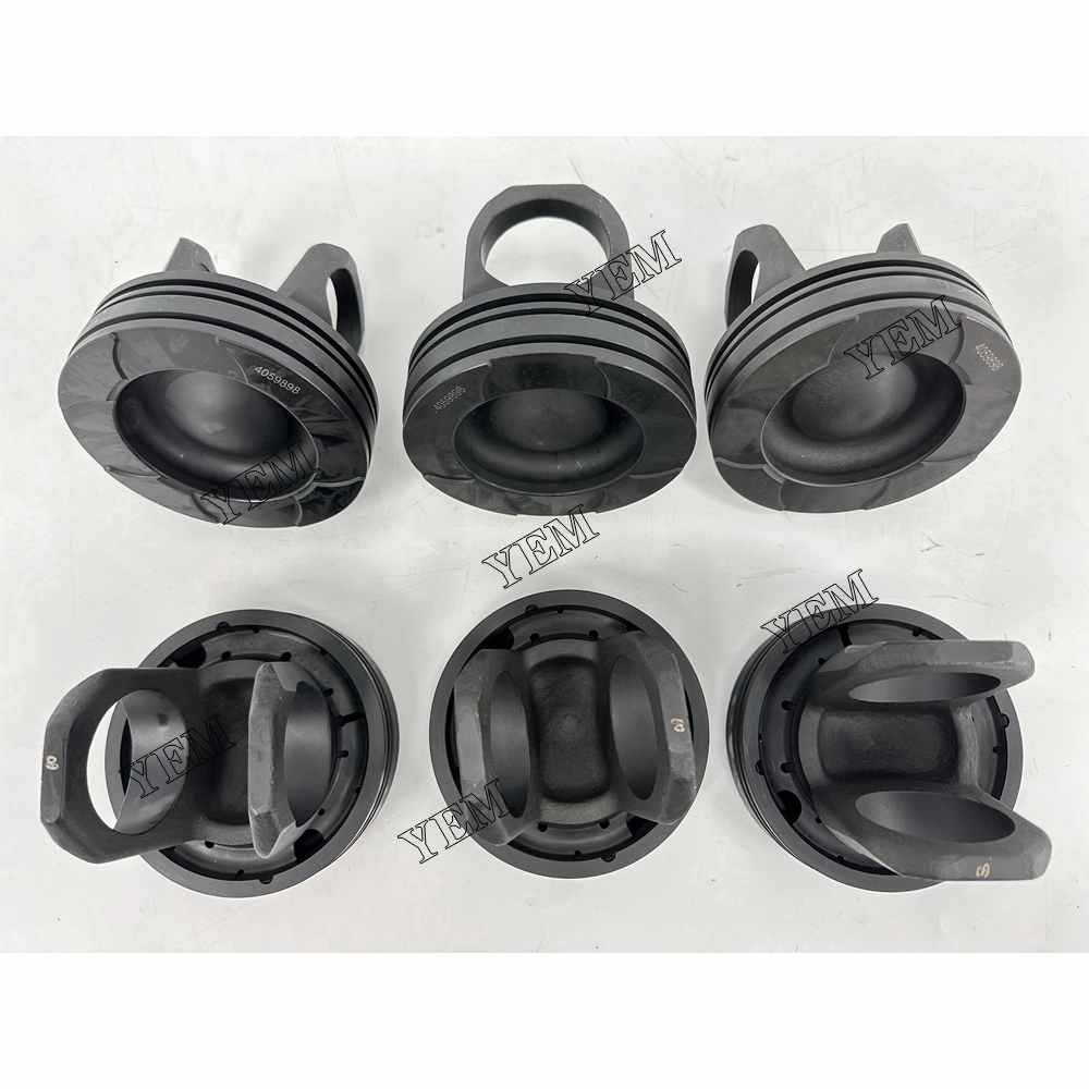 YEM Parts 6X 3161819 3081334 4059898 Piston std size For Cummins M11 excavator For Cummins