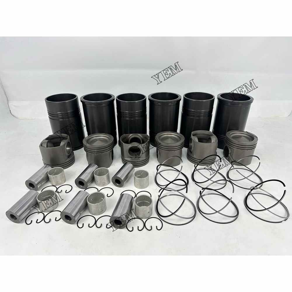 YEM Parts 6X 4089357 Cylinder Liner Kit For Cummins QSK23 Hitachi EX1200-6 excavator