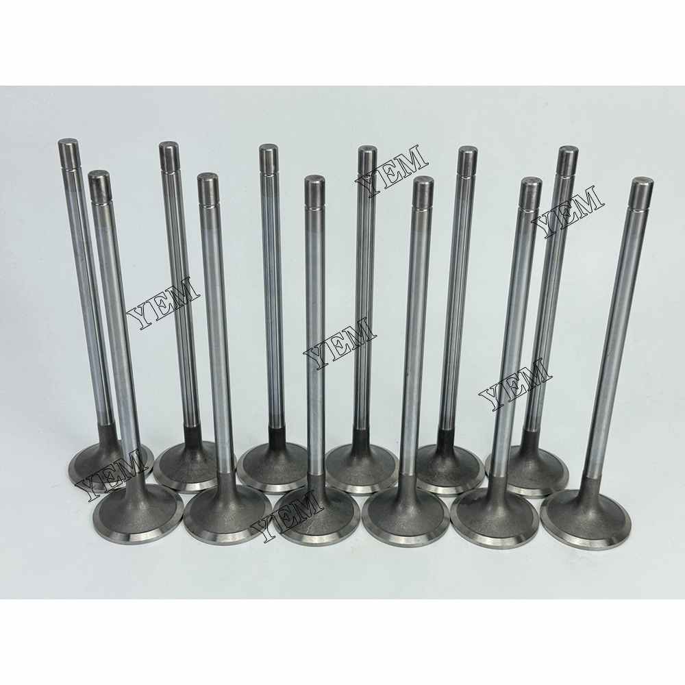 YEM Parts 12X 4007179 Intake Valve For Cummins QSK23 Hitachi EX 1200-6 excavator Engine For Cummins
