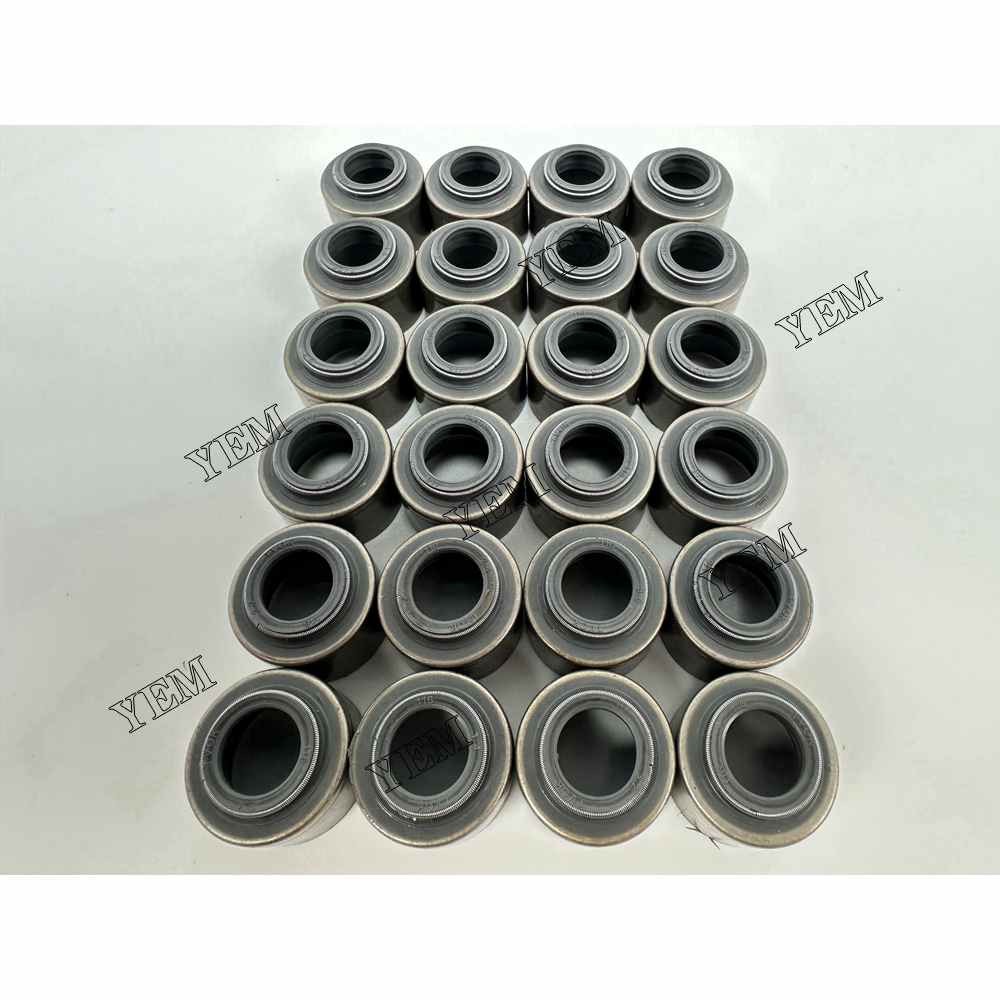 YEM Parts 24X Valve Oil Seal For Cummins QSK23 Hitachi EX 1200-6 excavator Engine For Cummins