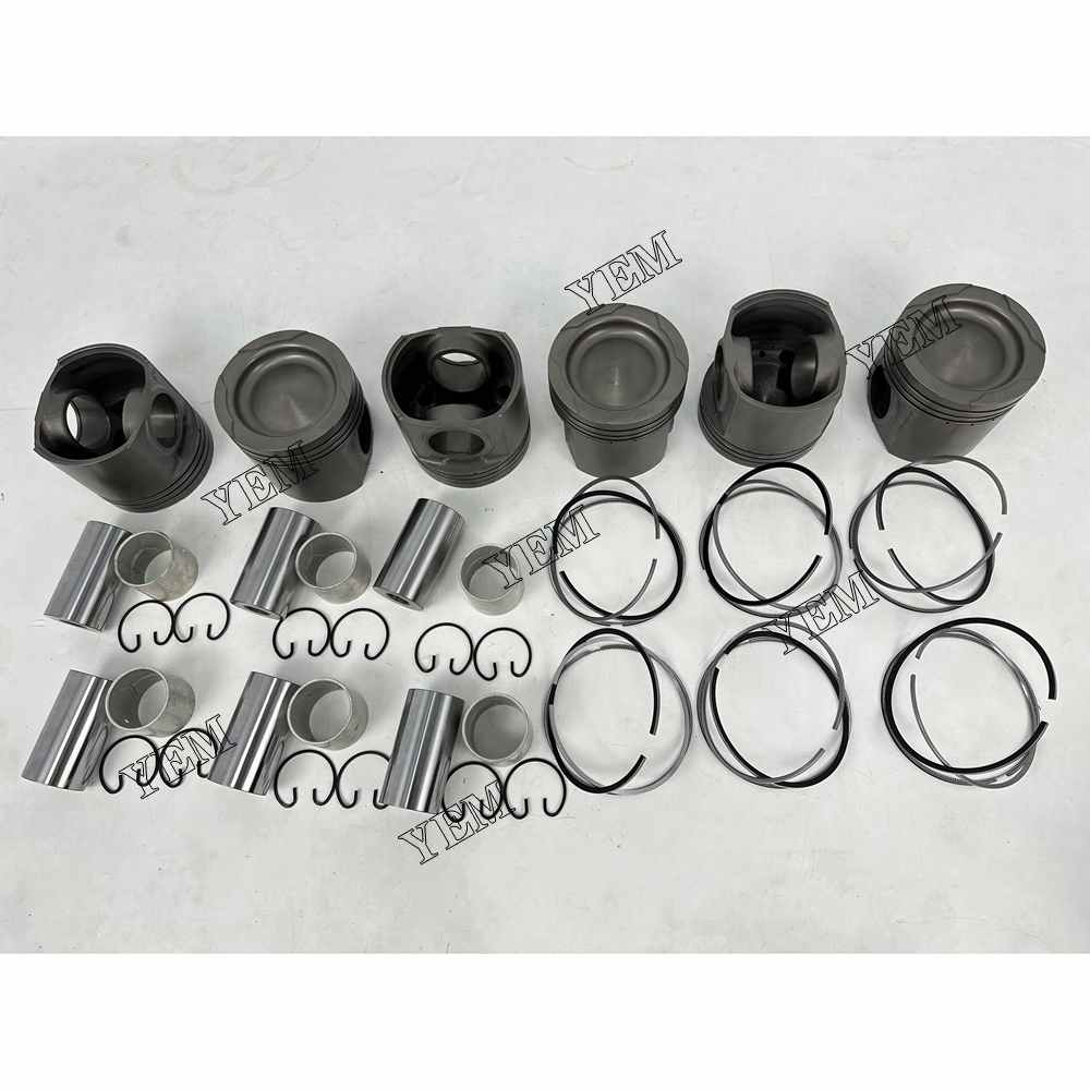 YEM Parts 6X 4095489 4089357 4095490 Piston With Rings For Cummins QSK23 Hitachi EX1200-6 For Cummins