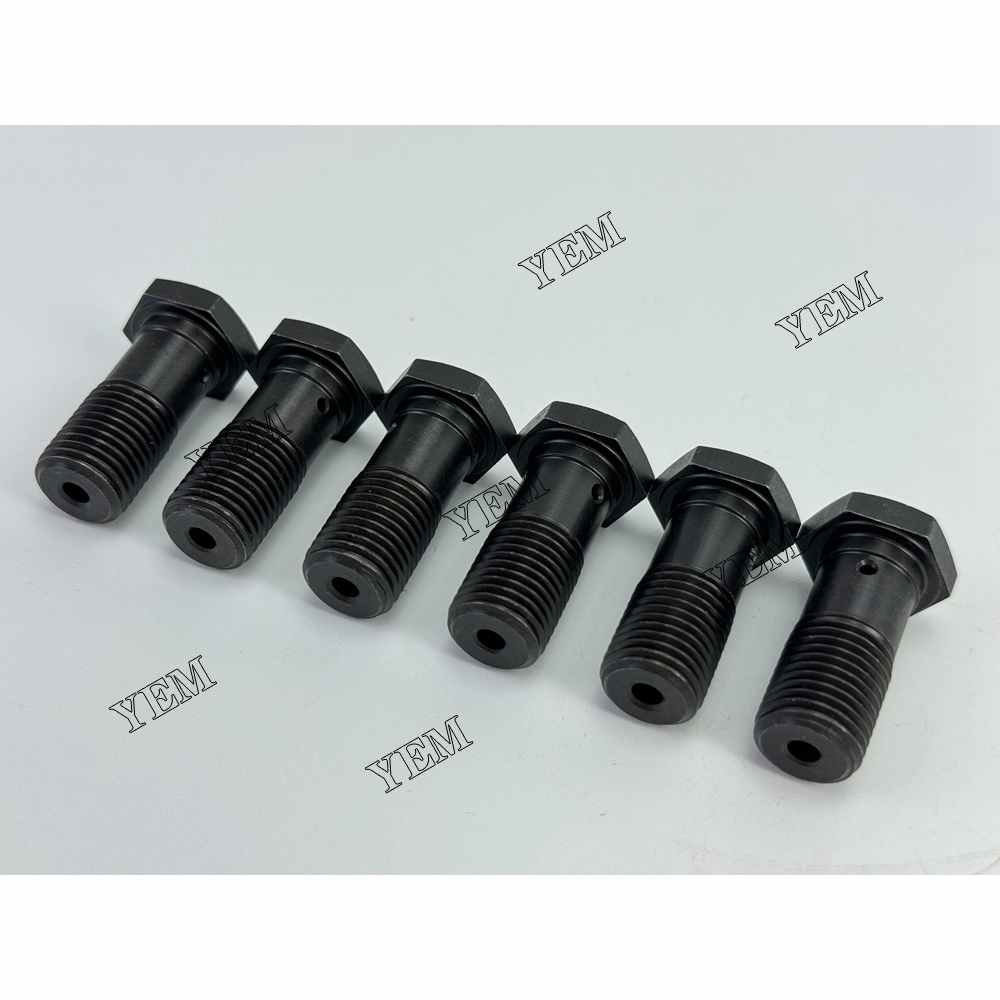 YEM Parts 6X Oil Nozzle Screw For Doosan D1146 Solar 170 W-III excavator Engine For Doosan