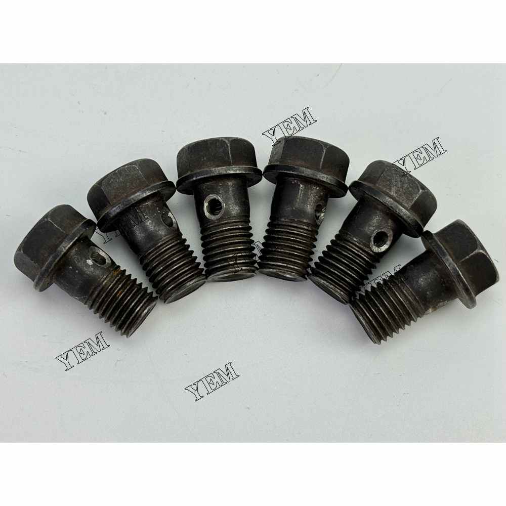 YEM Parts 6X Oil Nozzle Screw For Doosan DB58 Daewoo DH130-2 excavator Engine