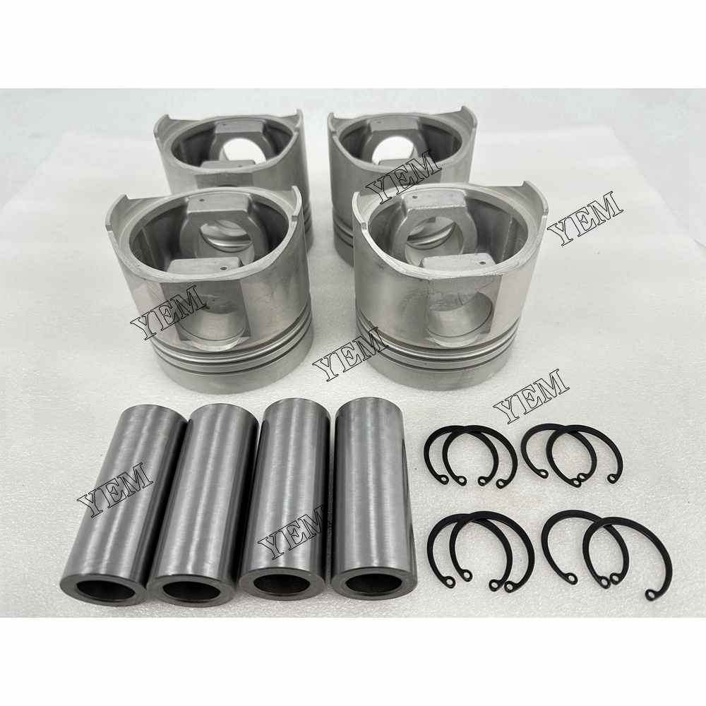 YEM Parts 4X Piston std size 100mm For YUNNEI YN33GBZ excavator diesel engine