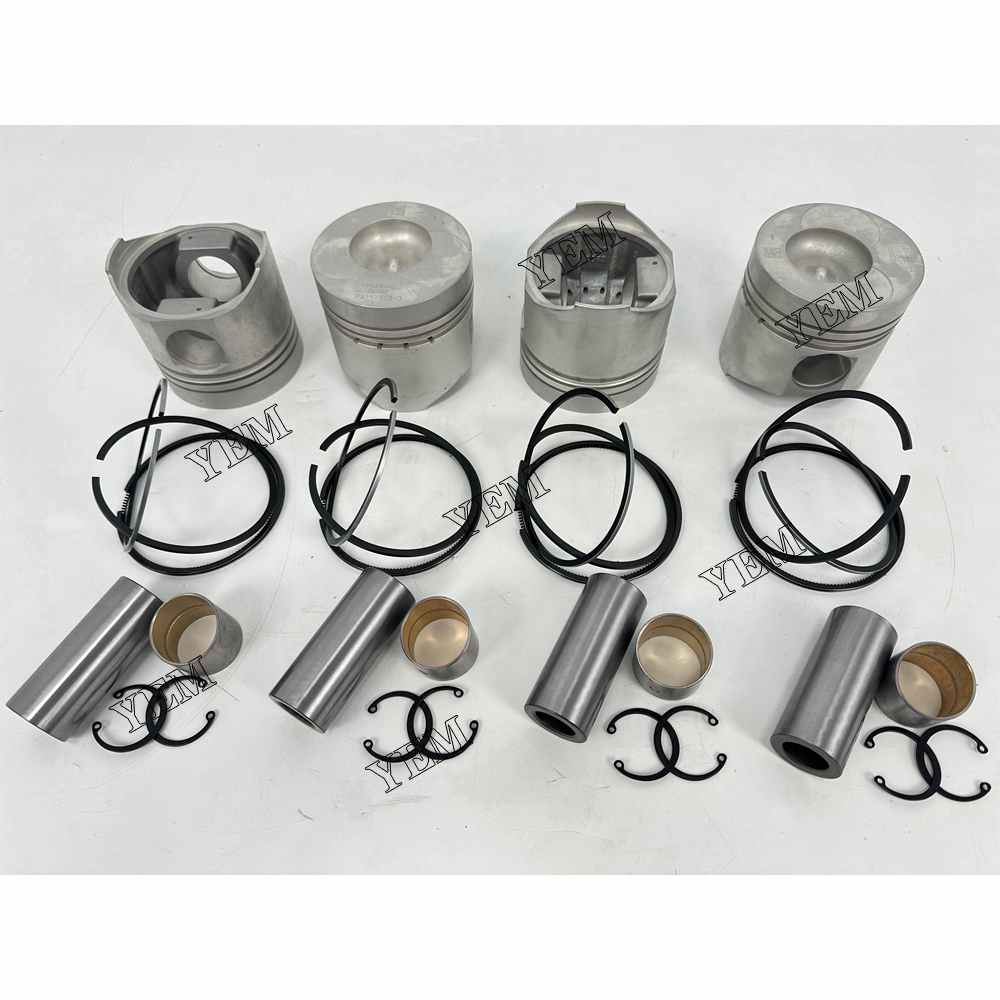 YEM Parts 4X Piston With Rings For YUNNEI YN33GBZ diesel engine spare parts