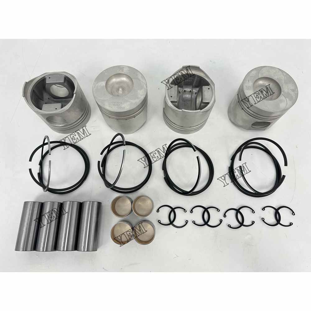 YEM Parts 4X Piston With Rings For YUNNEI YN33GBZ diesel engine spare parts For YUNNEI