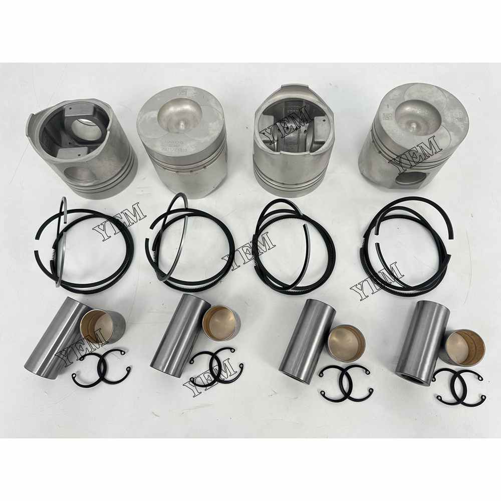 YEM Parts 4X Piston With Rings For YUNNEI YN33GBZ diesel engine spare parts For YUNNEI