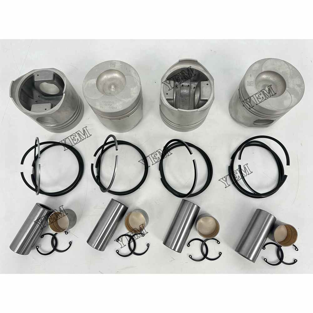 YEM Parts 4X Piston With Rings For YUNNEI YN33GBZ diesel engine spare parts For YUNNEI