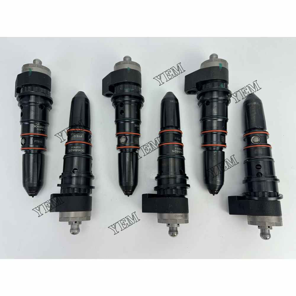 YEM Parts 6PCS Part Number 3068825 Fuel Injector For Cummins NT855 Engine