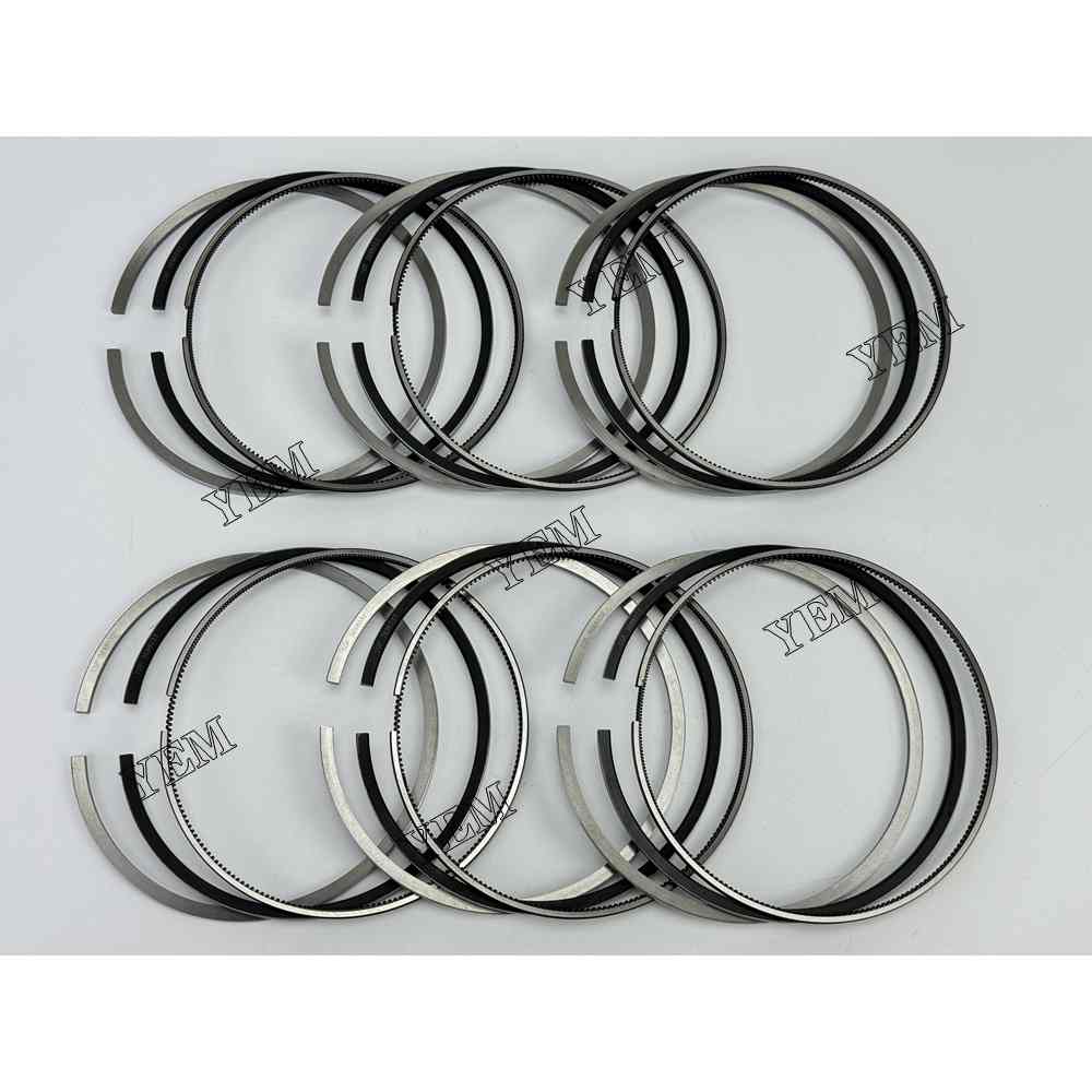 YEM Parts 6PCS 3698032 3698033 3698036 Piston Ring STD Size For Cummins QSG12 Engine