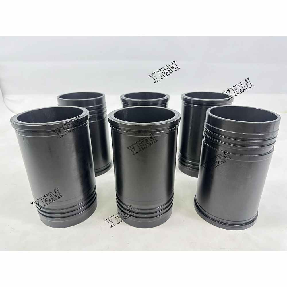 YEM Parts 6PCS 4009220 3202240 3028434 Cylinder Liner Sleeve For Cummins QSK19 Engine For Cummins