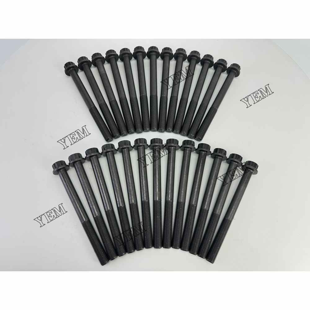 YEM Parts 26 PC For Doosan Head Bolt Set DL06 Engine Spare Parts DX 140 W excavator