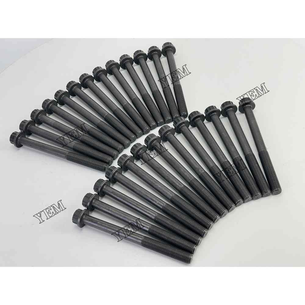 YEM Parts 26 PC For Doosan Head Bolt Set DL06 Engine Spare Parts DX 140 W excavator For Doosan
