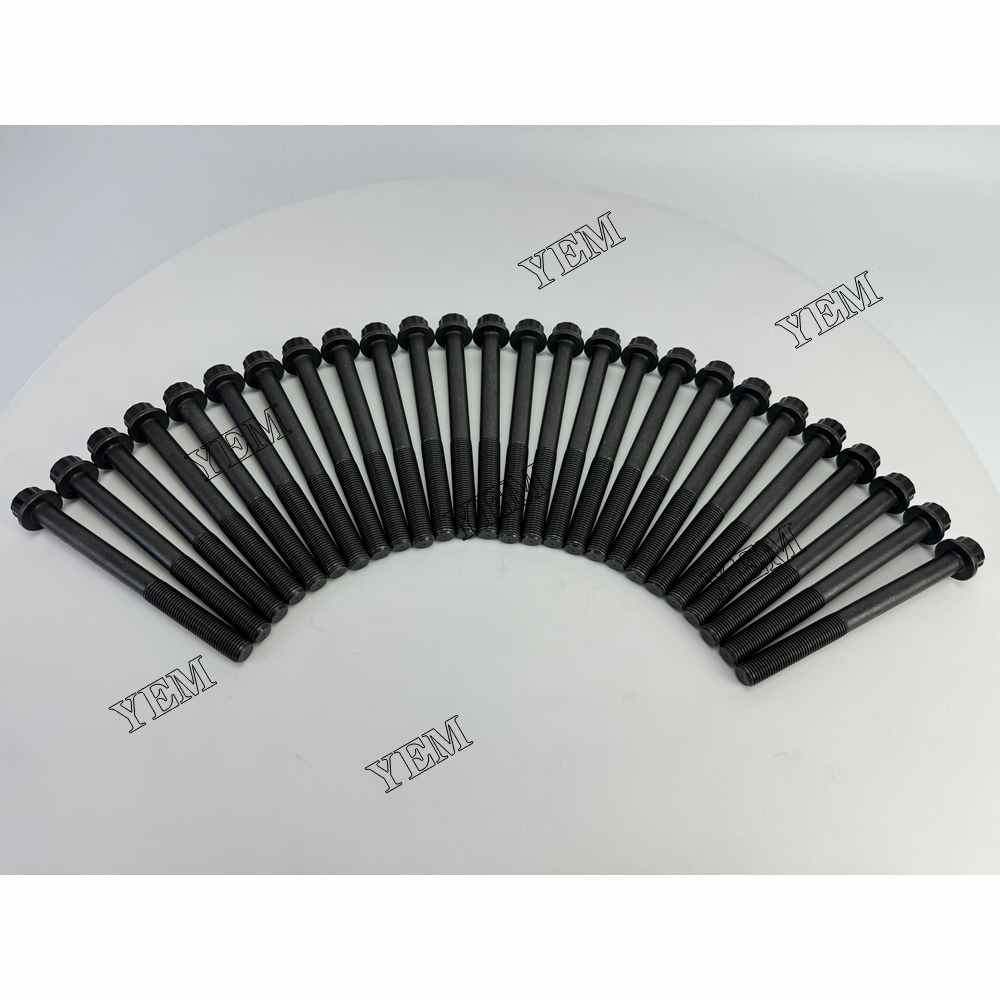 YEM Parts 26 PC For Doosan Head Bolt Set DL06 Engine Spare Parts DX 140 W excavator For Doosan