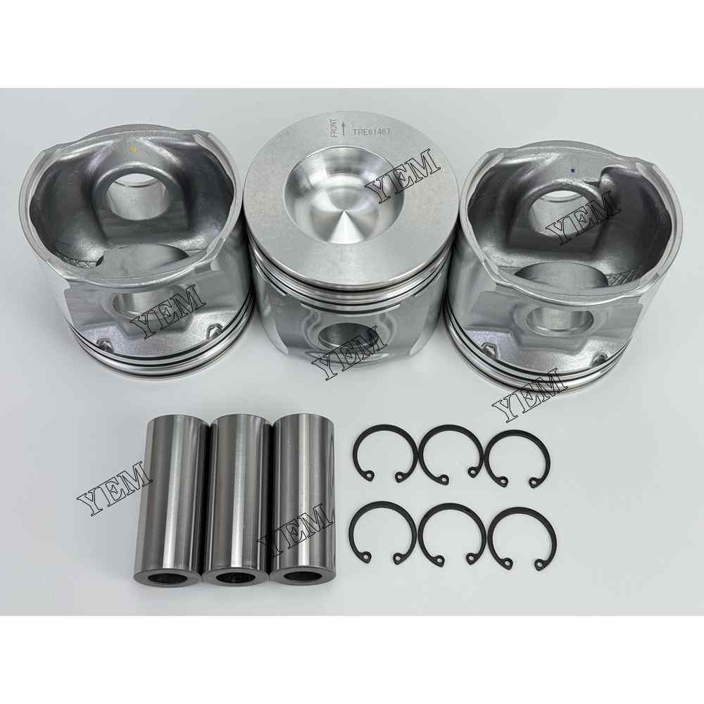 YEM Parts 3PCS Part Number RE61467 Pistons STD For John Deere 3029 Engine