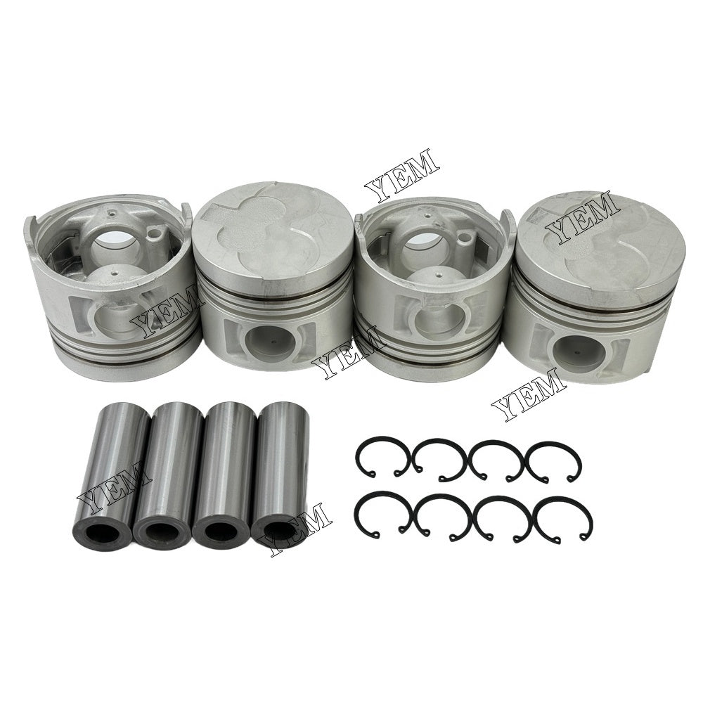 YEM Parts 4PCS For Nissan Pistons STD TD27 Engine FJ 02 A 25 U diesel forklift
