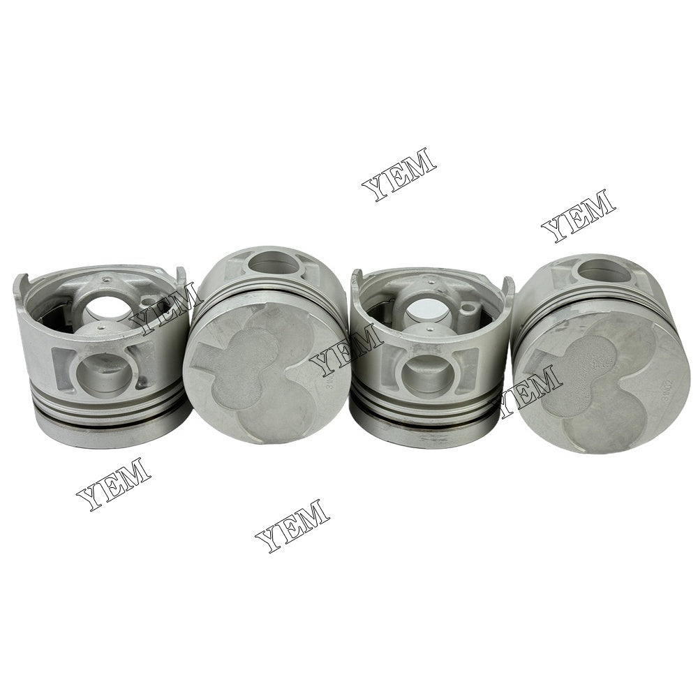 YEM Parts 4PCS For Nissan Pistons STD TD27 Engine FJ 02 A 25 U diesel forklift For Nissan