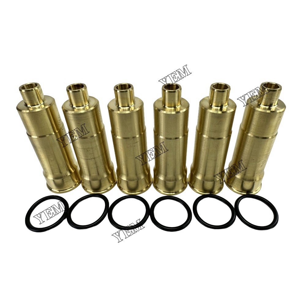 YEM Parts 6PCS For Mitsubishi Fuel Injector Nozzle sleeve 6D14 Engine Spare Parts