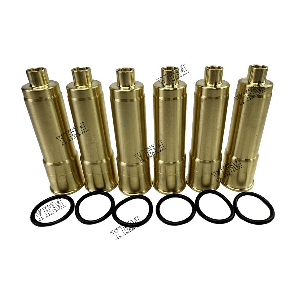 YEM Parts 6PCS For Mitsubishi Fuel Injector Nozzle sleeve 6D24 Engine Spare Parts