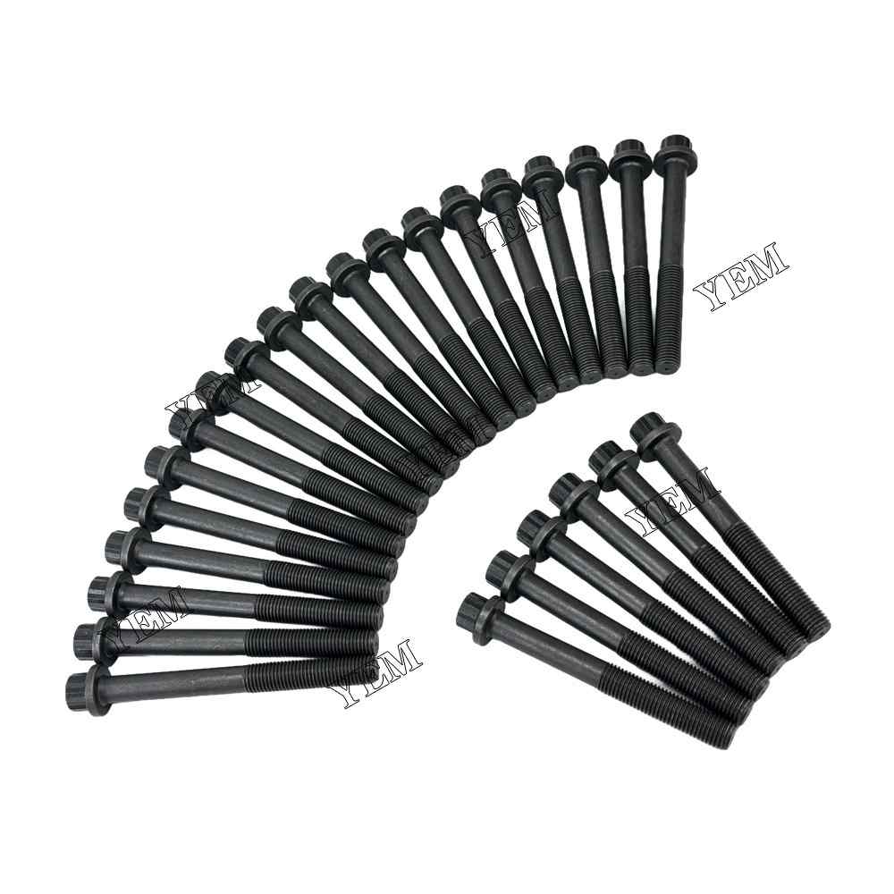 YEM Parts 26 PC For Isuzu Head Bolt Set 6BG1 Engine Spare Parts Koehring 662 excavator For Isuzu