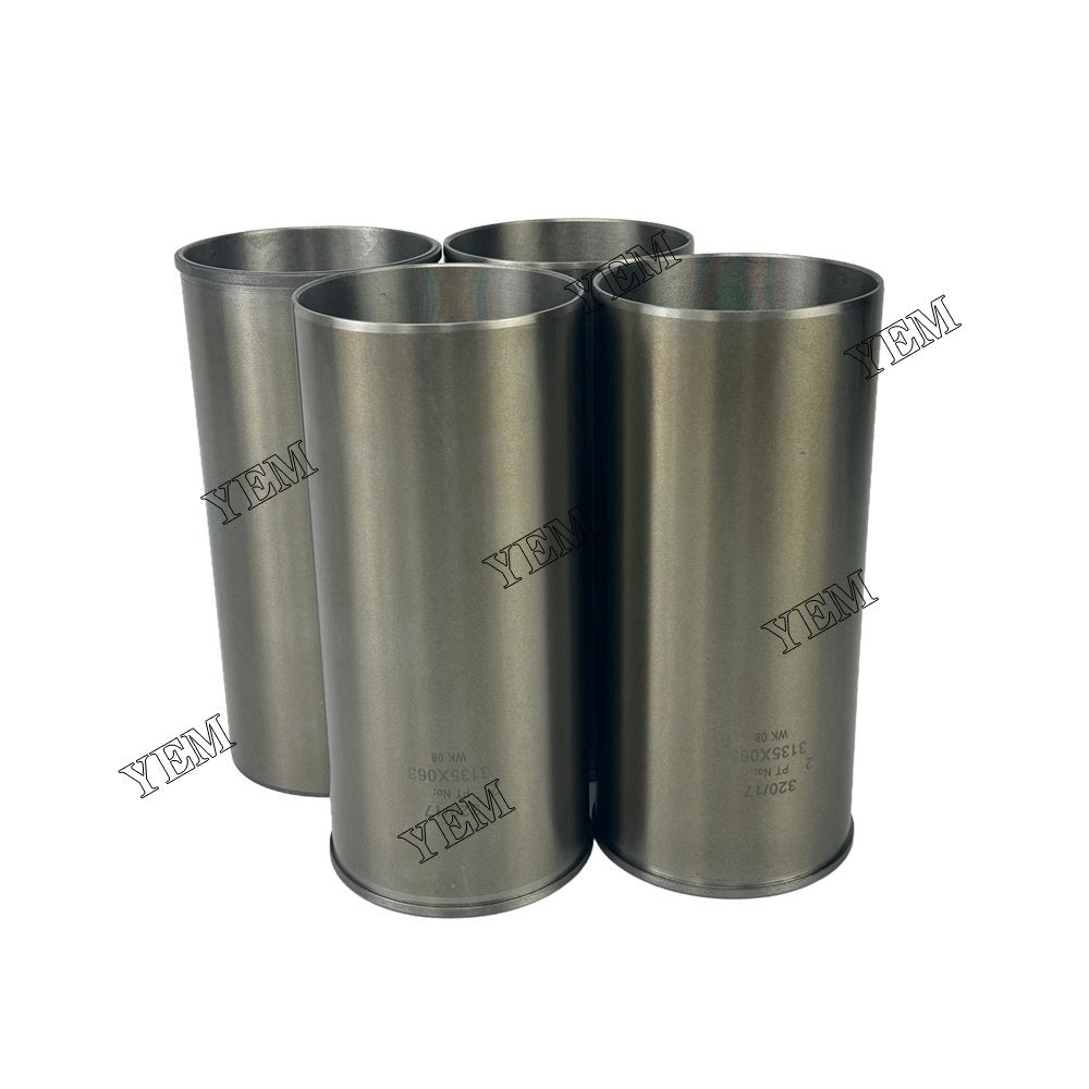 YEM Parts 4PCS Part Number 3135X063 Cylinder Liner Sleeve For Perkins 1104-40T Engine For Perkins