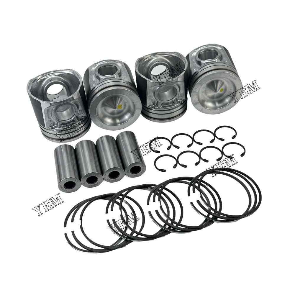 YEM Parts 4PCS Part Number U5PR0060 Piston and Ring set For Perkins 1104D-E44TA Engine For Perkins