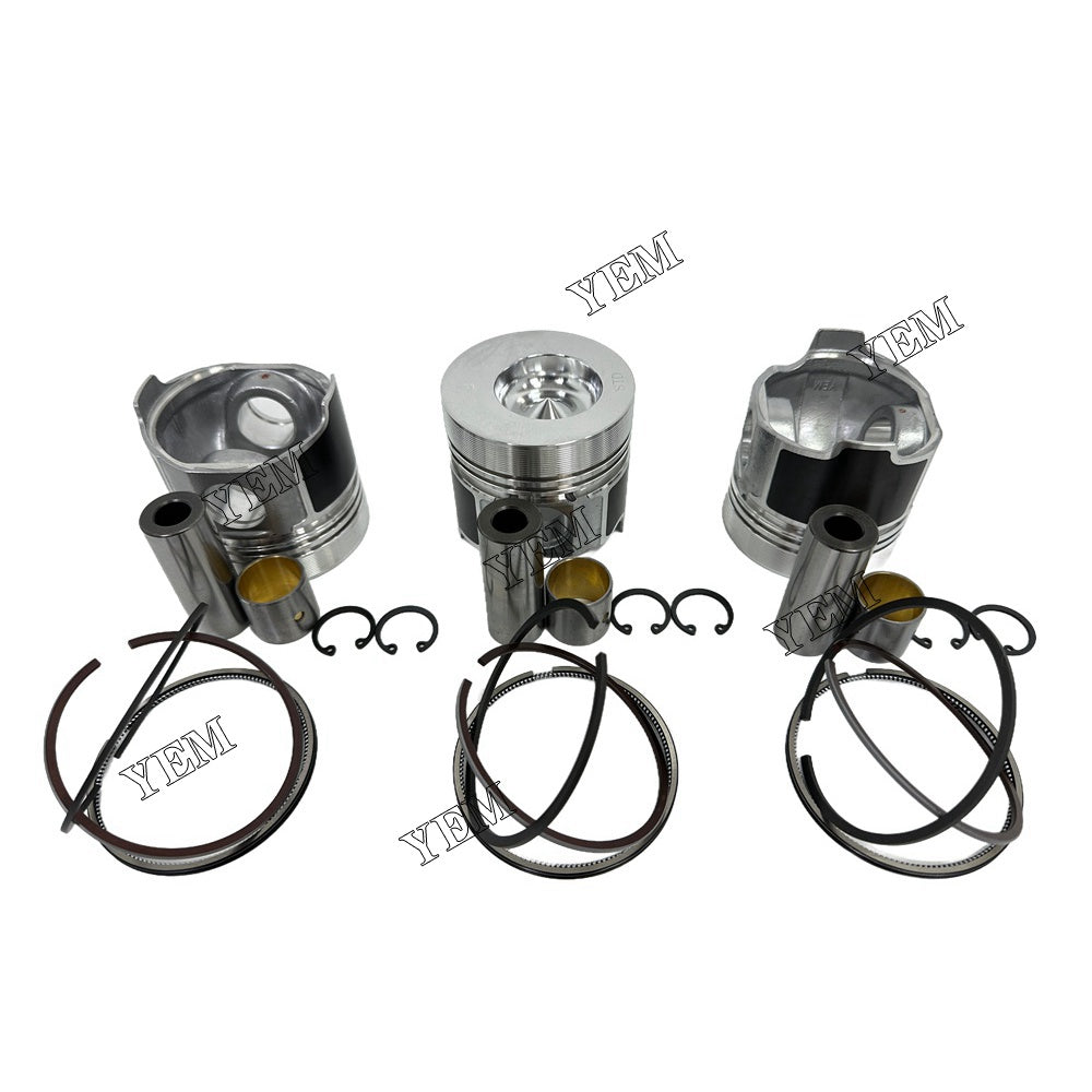 YEM Parts 3PCS For Yanmar Piston and Ring set 3T75HA Engine Spare Parts