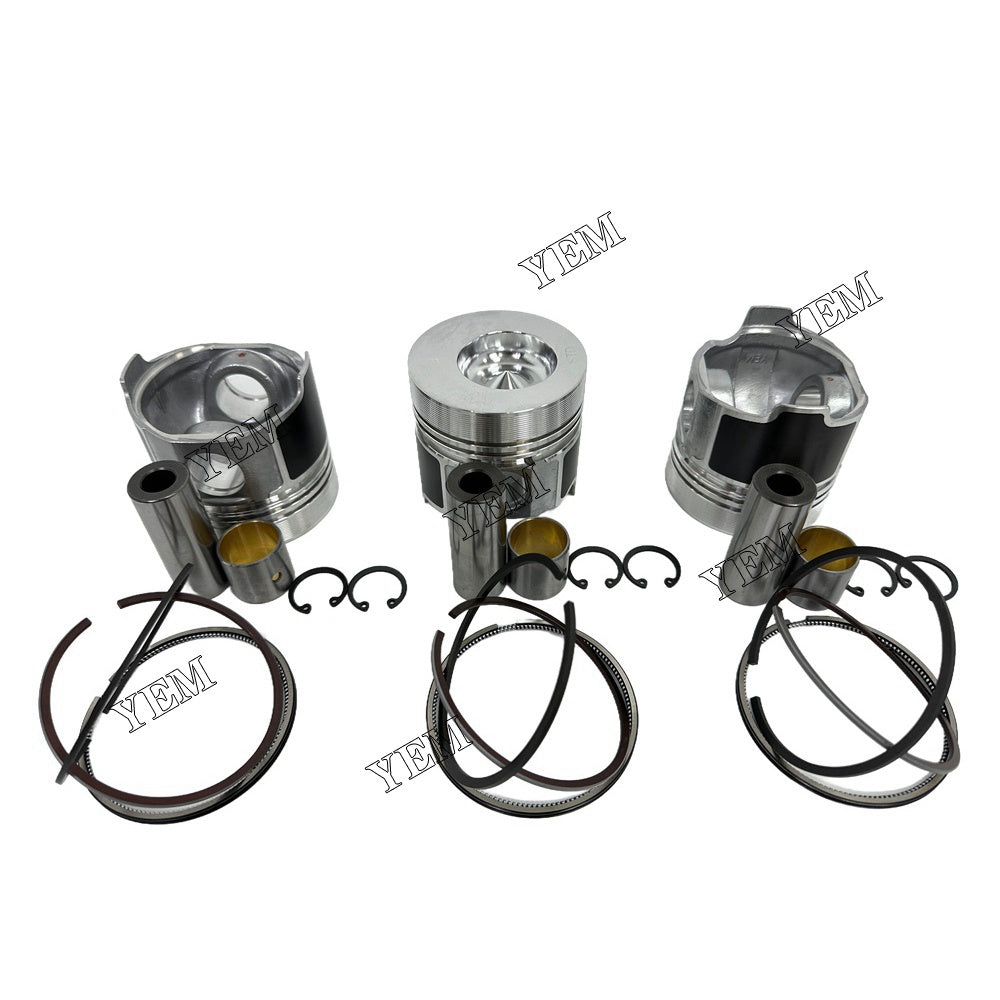 YEM Parts 3PCS For Yanmar Piston and Ring set 3T75HA Engine Spare Parts For Yanmar