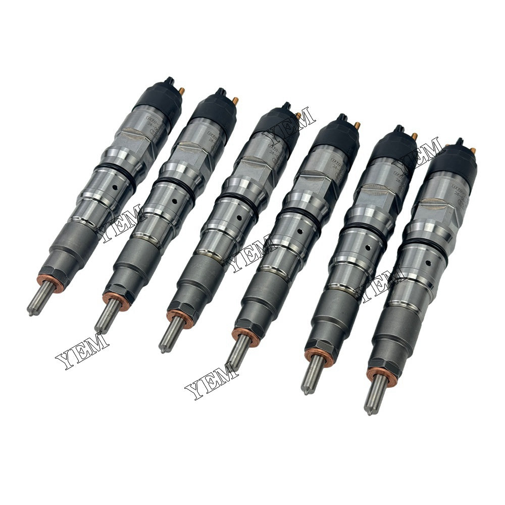 YEM Parts 6PCS Part Number 400903-00104 0445120376 Fuel Injector For Doosan DL06 Engine For Doosan