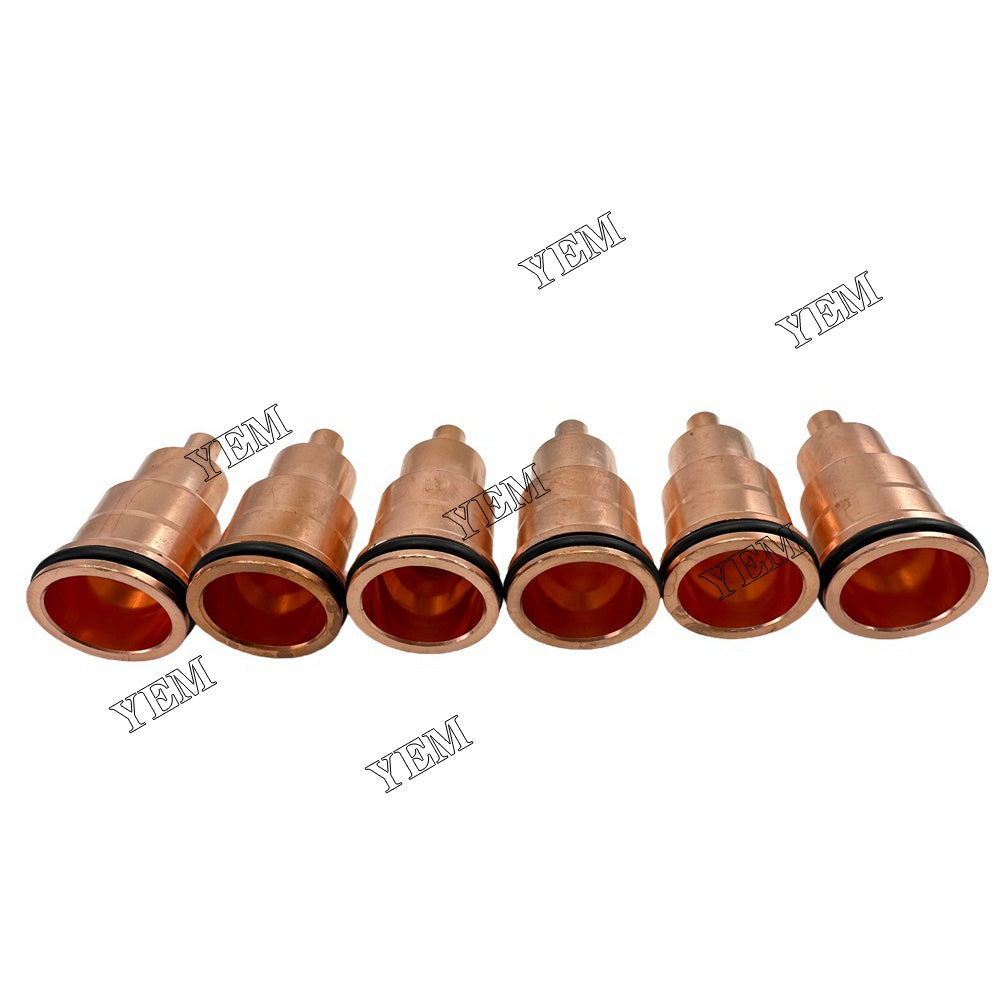 YEM Parts 6PCS Part Number 3183368 Fuel Injector Nozzle sleeve For Volvo D12D Engine For Volvo