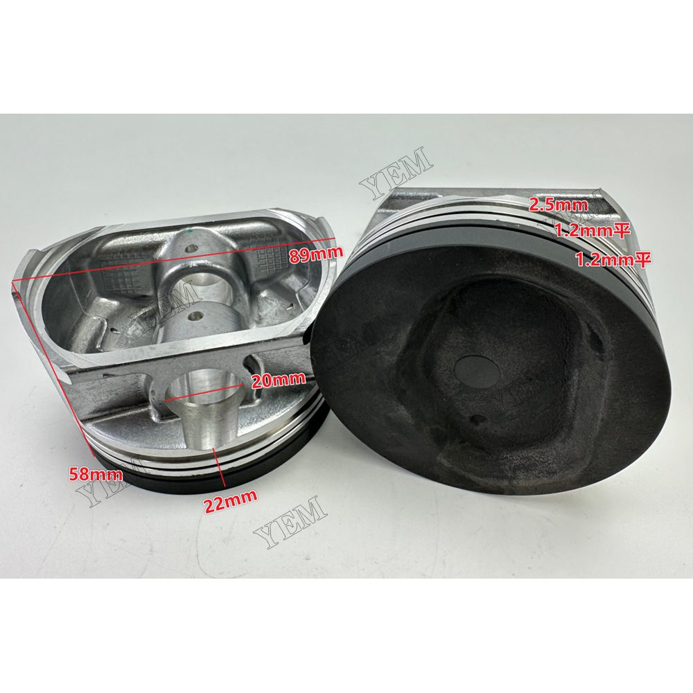 YEM Parts 4PCS For Nissan Pistons STD K21 Engine Maximal FG 15 T-M2WB3 diesel forklift For Nissan