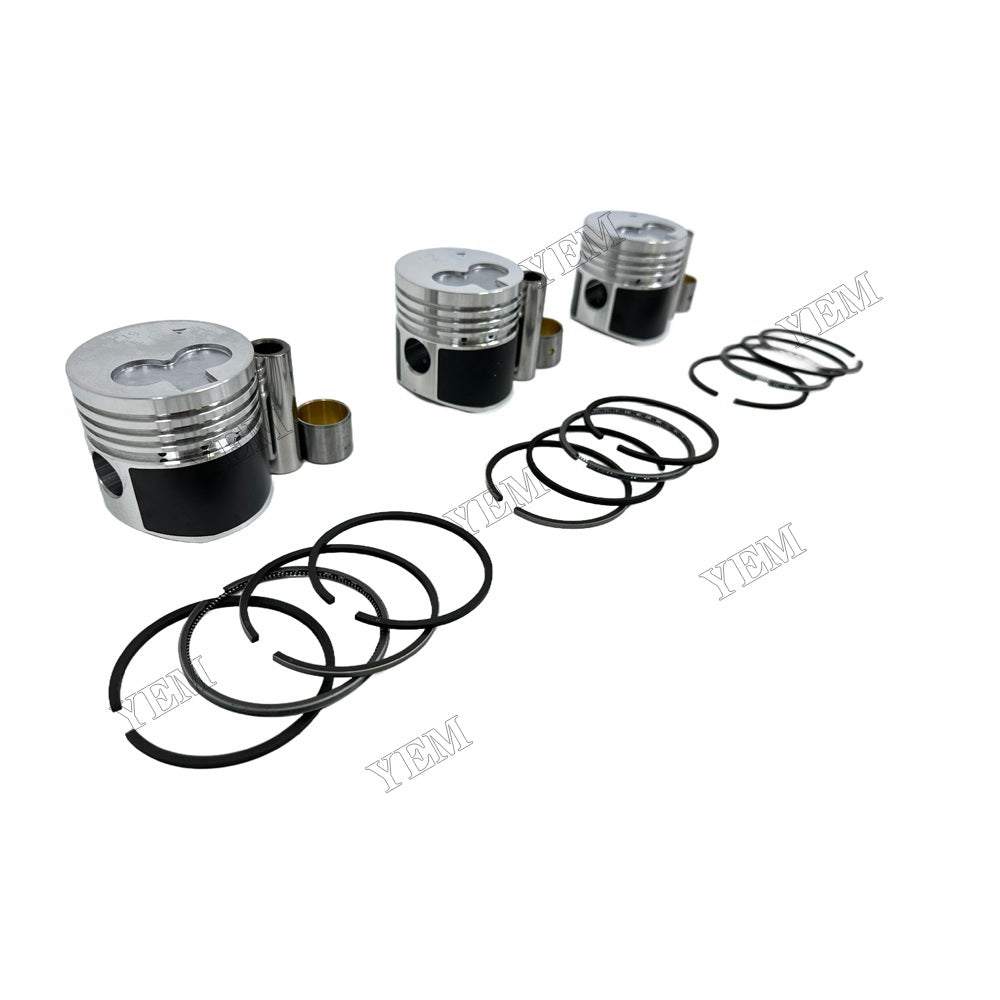 YEM Parts 3PCS For Mitsubishi Piston With Rings STD K3B Engine Spare Parts For Mitsubishi